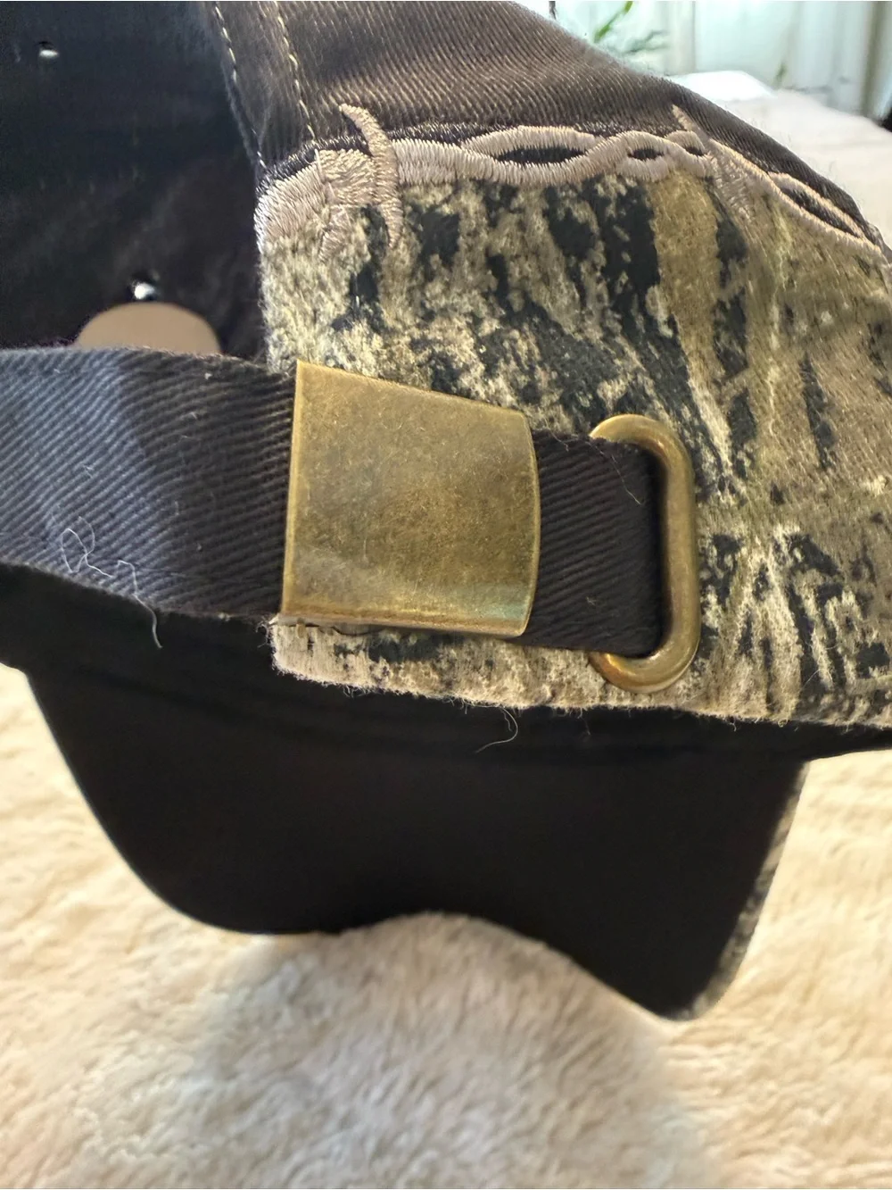 Mossy Oak Black and Camouflage Dekalb Logo Baseball Cap